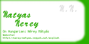 matyas nerey business card