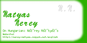 matyas nerey business card